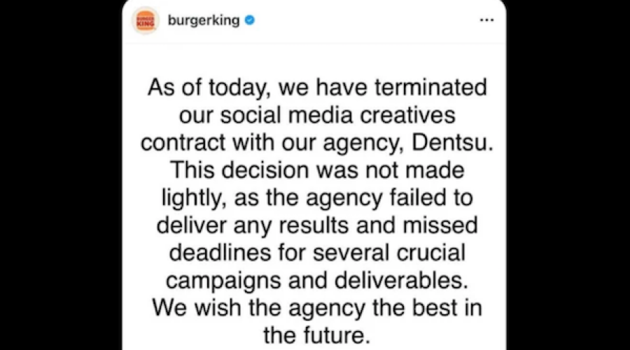 QSR denies terminating SM agency contract as Instagram post indicated