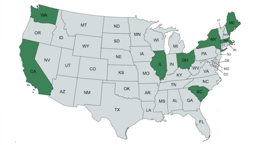 11 RFPs: 2 in NY, 2 in SC, 2 in CA, ME, MA, WA, IL & OH