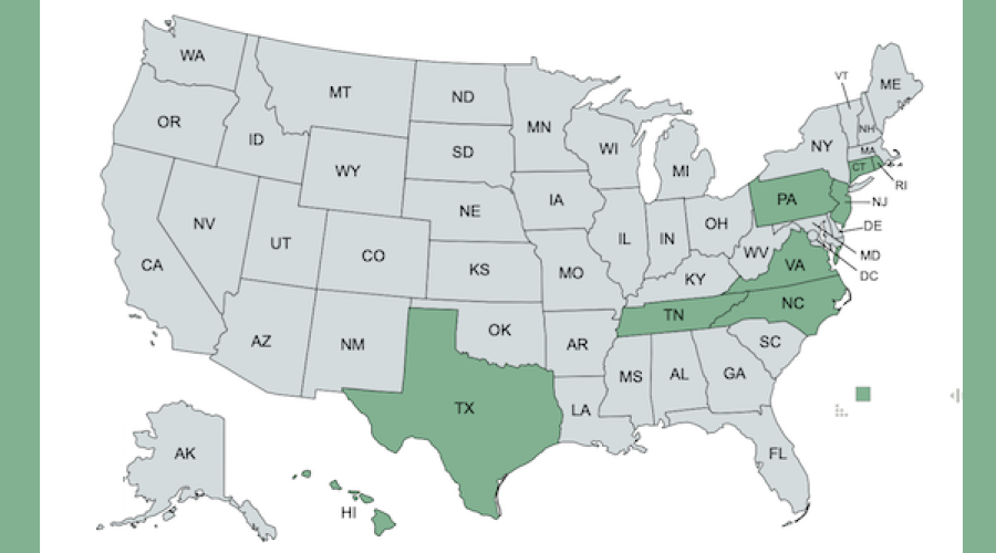 10 RFPs: TX, VA, CT, NC, PA, RI, TN, NJ & 2 in HI